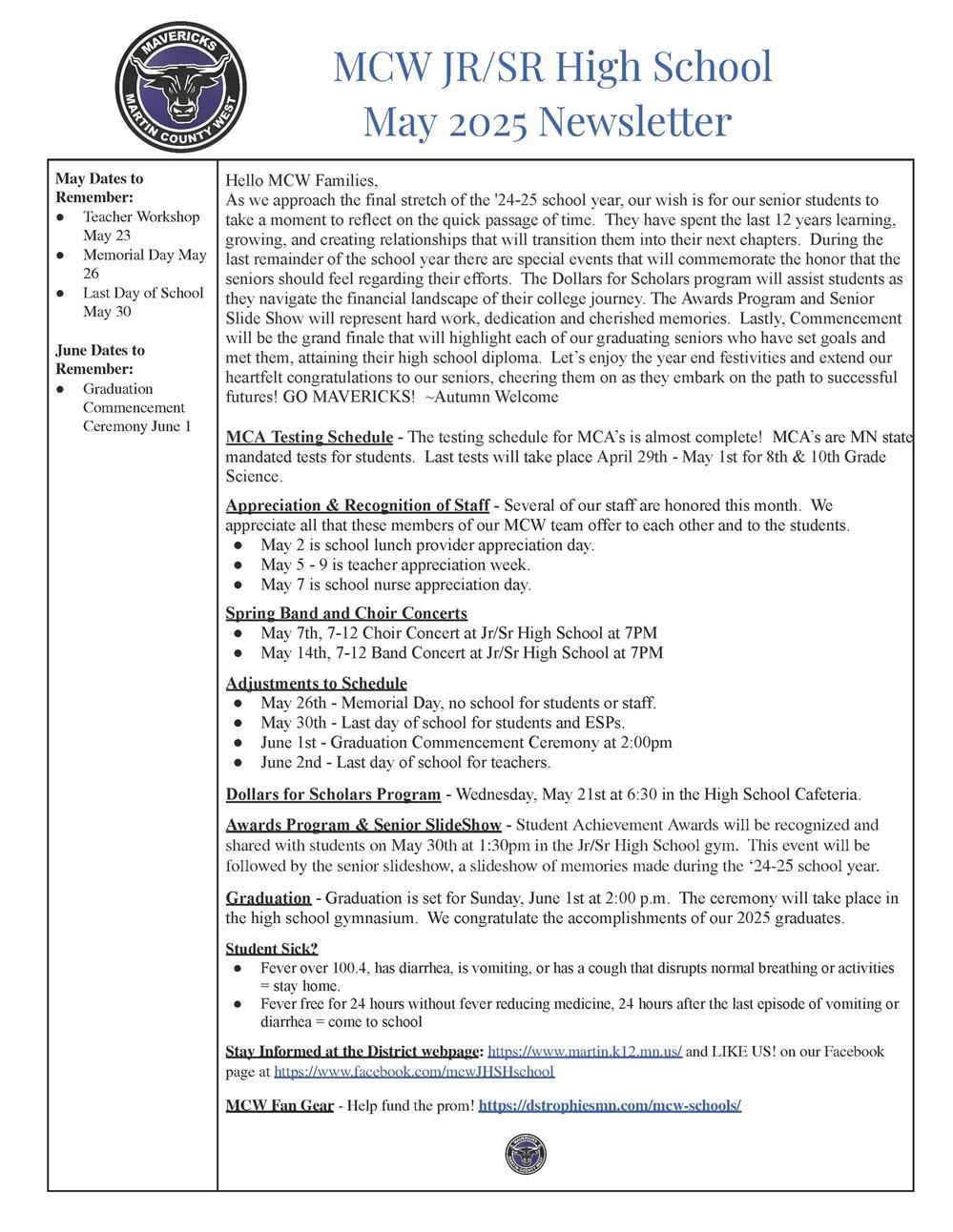 September Jr/Sr High Newsletter